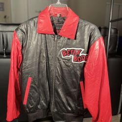 🛑 Betty Boop Authentic Black and Red Varsity/Bomber Jacket - Size M (Women)