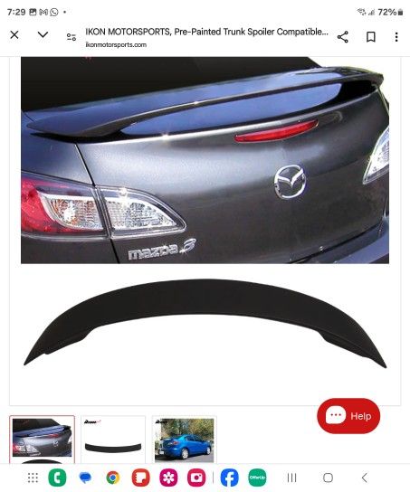 Trunk Spoiler Mazda 3 10-13 #112