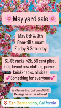 Yard sale 5/8 & 5/9