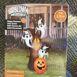 Gemmy Halloween Haunted Tree Inflatable 7 Feet Tall 