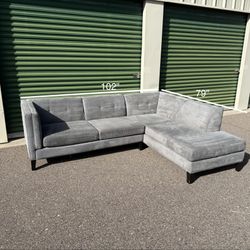 Beautiful Gray Sofa Sectional Couch + Free Delivery