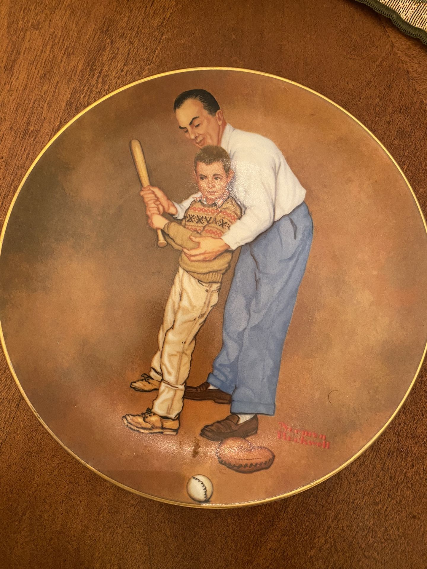 Home Run Slugger From Norman Rockwell American Family Series II