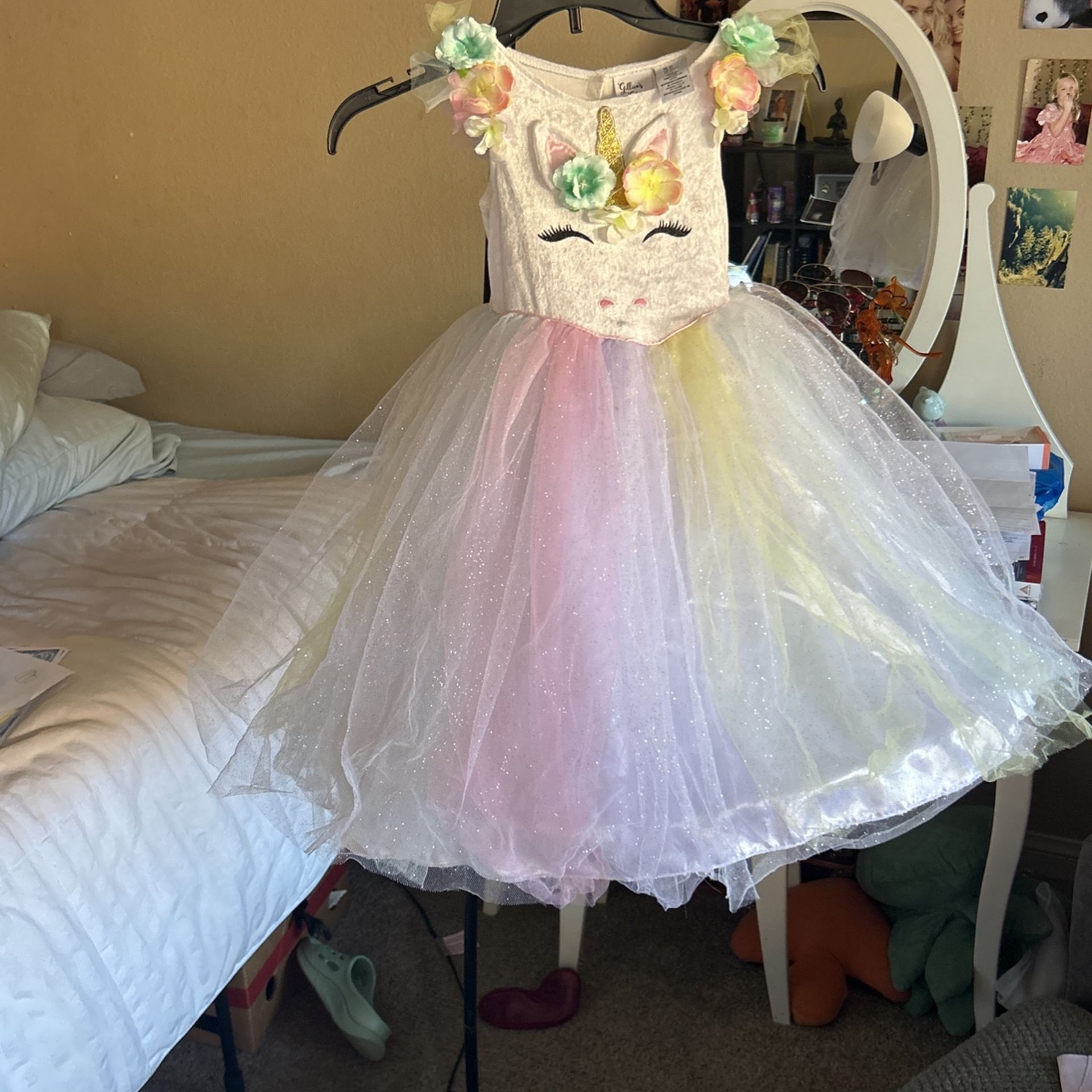 Gillian’s Closet Little Girls Unicorn Dress/costume Size 3T