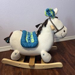 Kids plush rocking horse