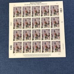 Great Gift! America Responds Stamps 9/11  20  New Stamps For Face Value
