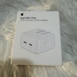 Apple 35W Dual USB-C Port Compact Power Adapter Type C Wall Charger 
