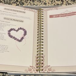Keepsake  Spiral Wire Wedding Planner Book and Organizer New  in  Box . 12” x 10”