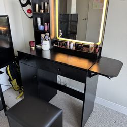 Wayfair  Black Vanity with built in light (3 settings) w