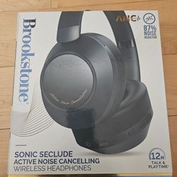 Brookstone Sonic Seclude Immersive Zen Active Noise Cancelling Wireless Headphones