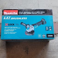 New Makita 18v Brushless 4 1/2" - 5 " Paddle Switch X Lock Grinder Tool Only 
