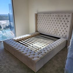 Queen Cream Bed Only