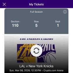 Lakers Vs New York Knicks | Sun Mar 8