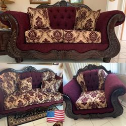 $1950 Brand New Sofa, Loveseat And Chair Set (Read Description Below)