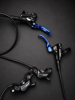 Shimano deore XT Mountain Bike disc brake levers and calipers