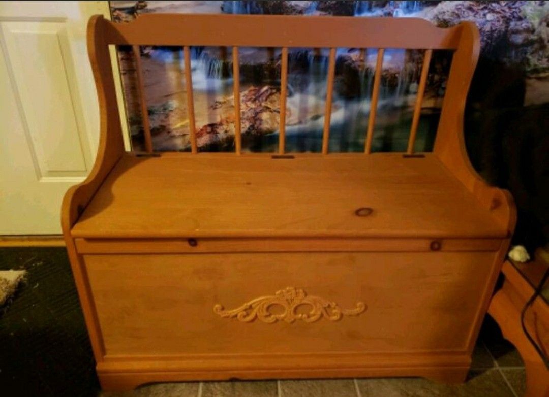 Wood Storage Bench