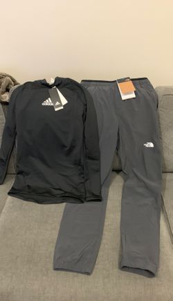 New North Face pants and Adidas Climawarm