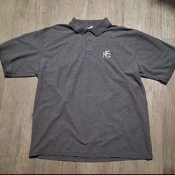 Fulham FC Gray Embroidered Polo Shirt - Men's Medium
