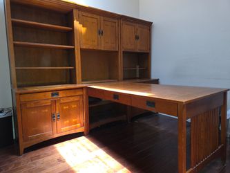 WOOD MISSION STYLE OFFICE FURNITURE