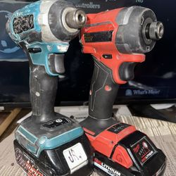 Milwaukee / Makita Impacts + Battery 