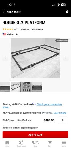 Rogue 6x8 lifting platform with 12 tiles