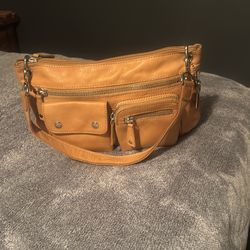 Fossil bag Leather  color tan mediana  good 👍🏻