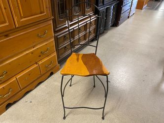 Wood & Metal Barstool