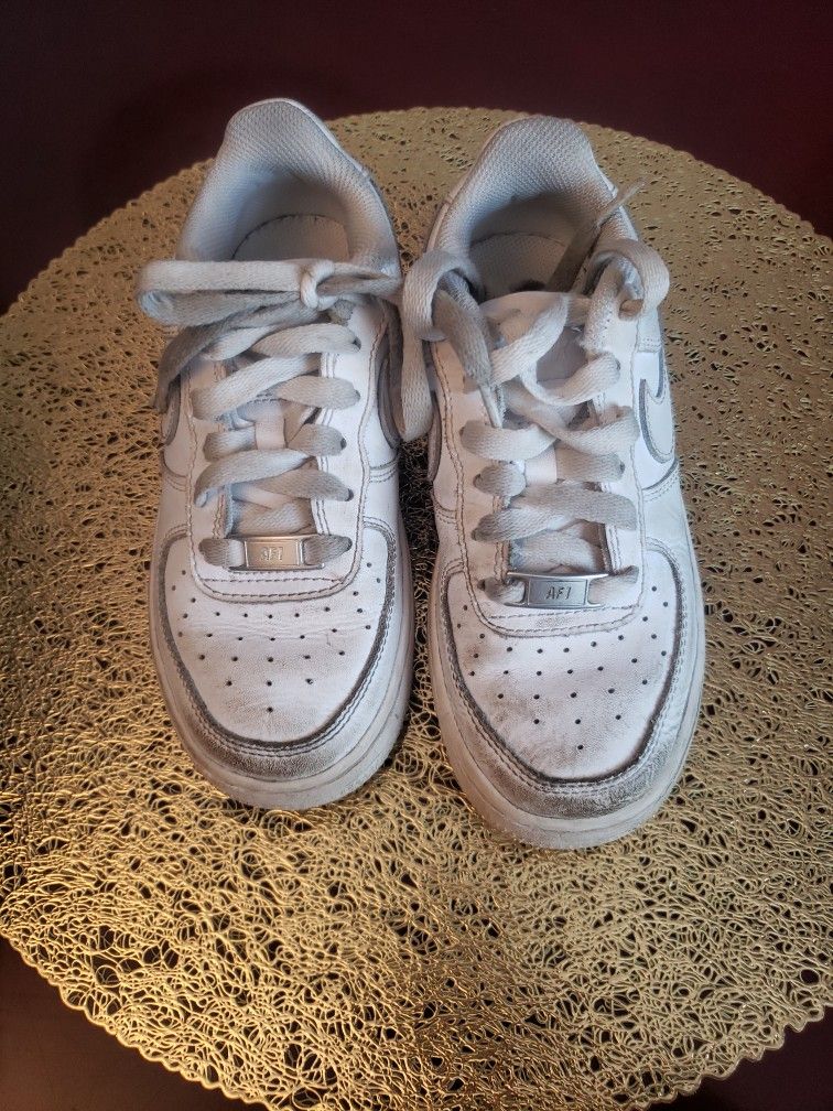 Kids Nike Air Force Ones White
