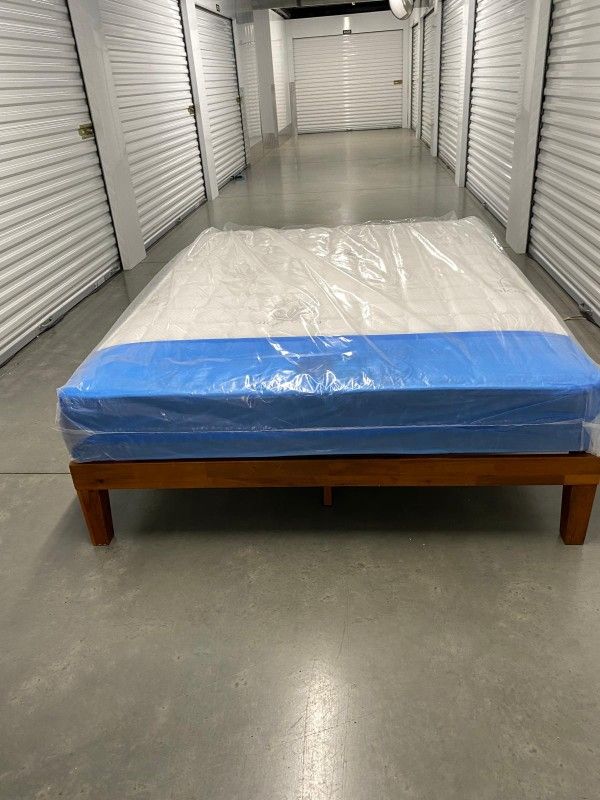 Queen Bed Frame With Mattress