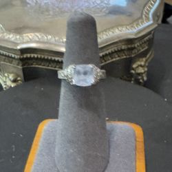 Tacori Aquamarine Blue Stone And Accented Diamond Ring Size 5 