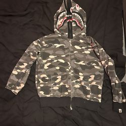 double hoodie bape jacket