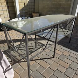 Glass table indoor