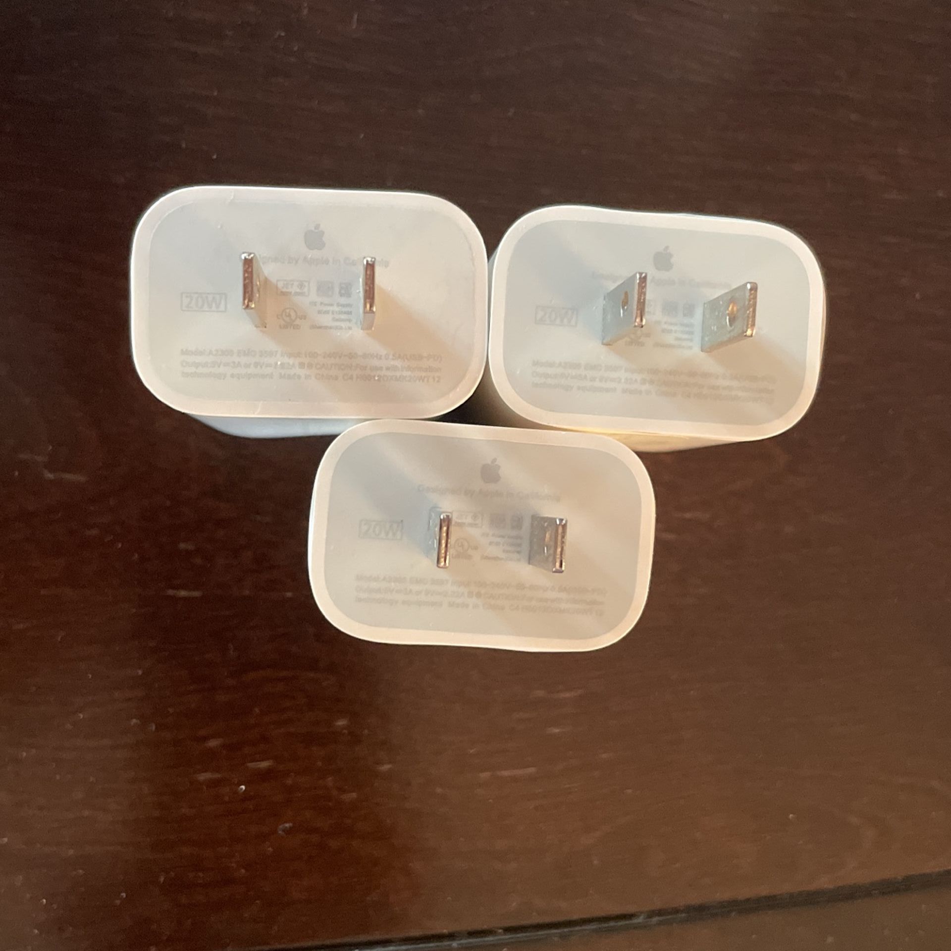 3x 20W Wall Charger Apple iPhone