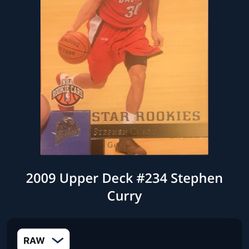 Raw Stephen Curry Card 