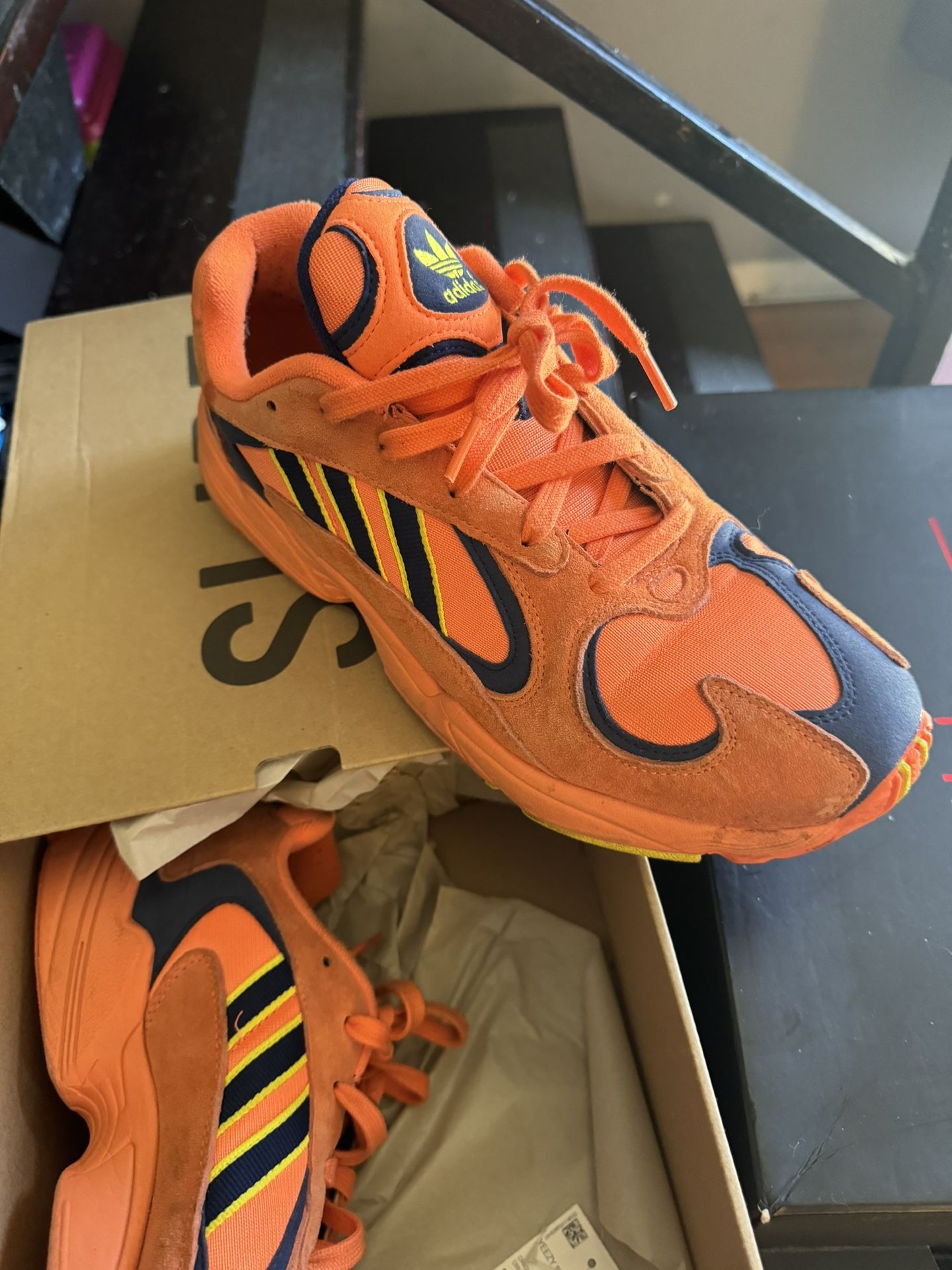 Adidas Yung 1 Total Orange Size 10.5 Goku Dragon Ball Z DBZ display picture 3