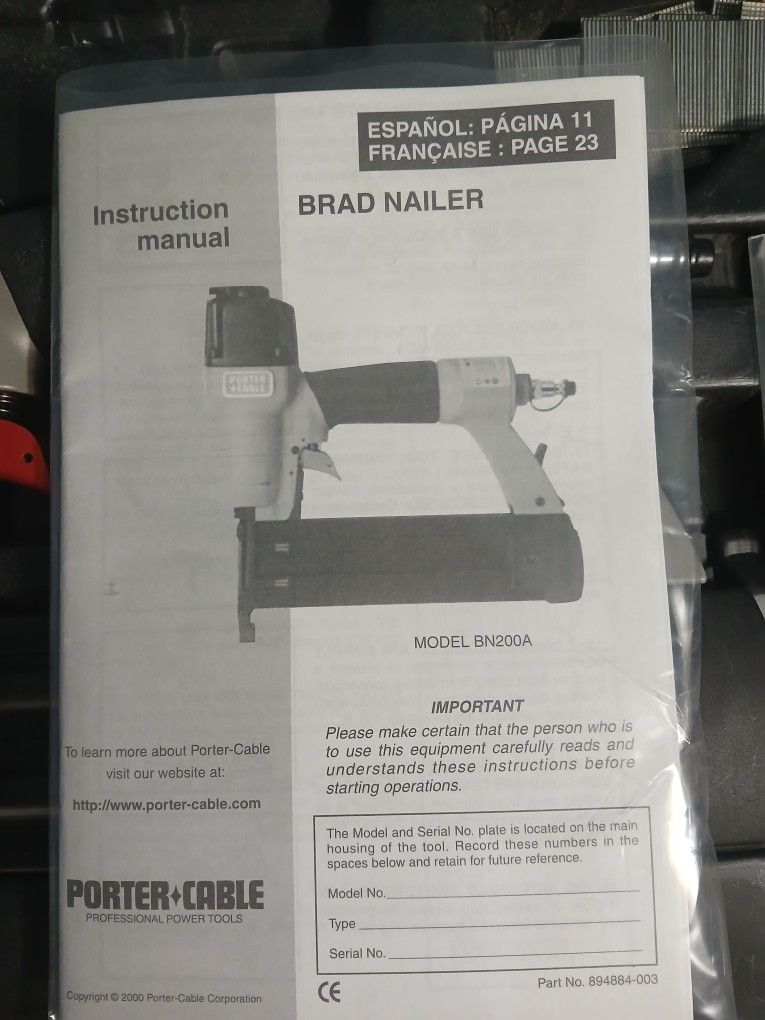 Porter Cable Nail Gun