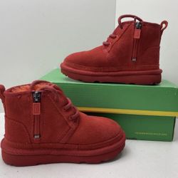 UGG X Elmo Toddlers Red Suede Neumel Il Chukka Booties