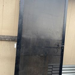 Metal screen door