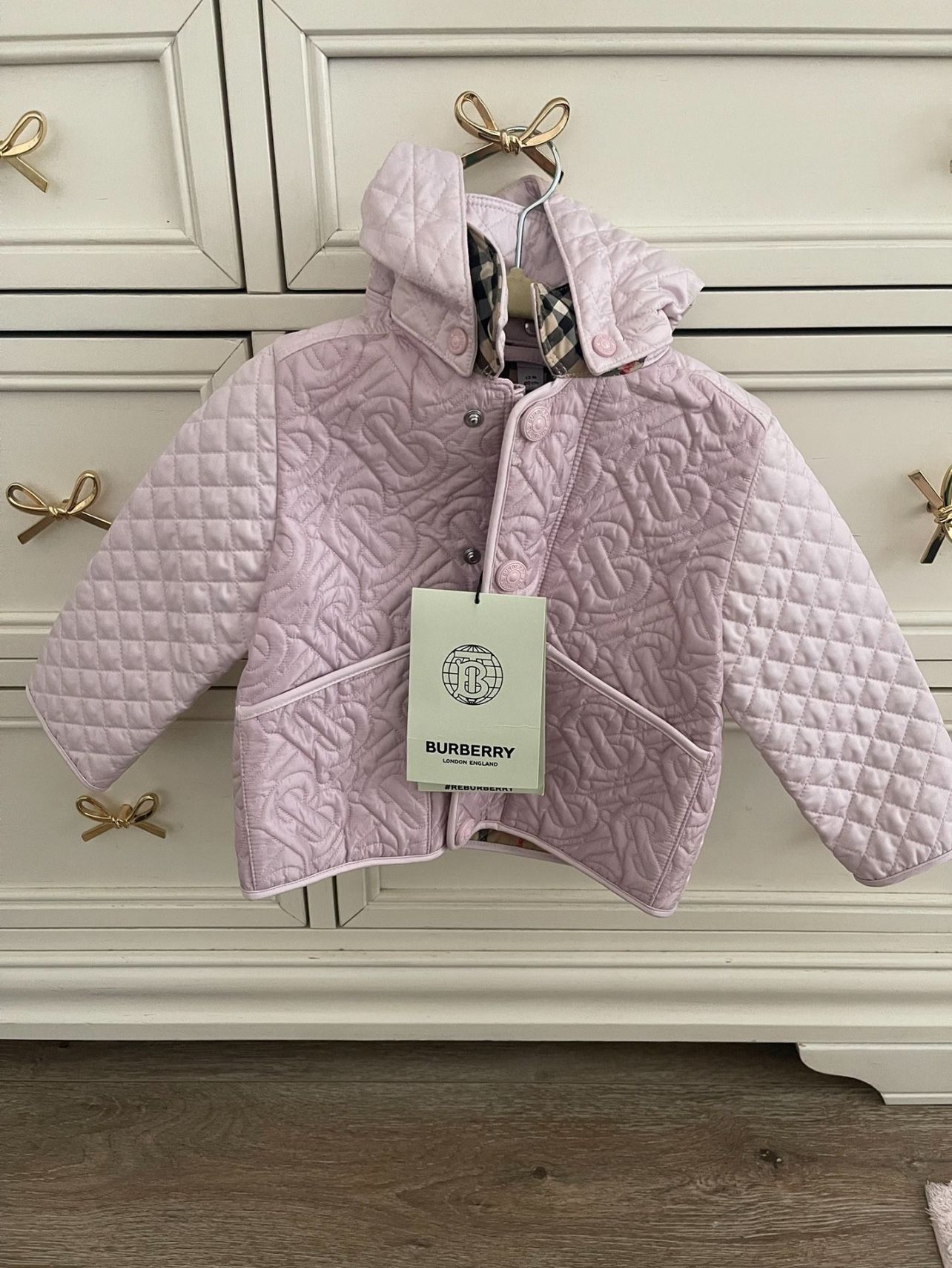 Burberry Pink Baby Jacket Baby Burberry Jacket Pastel Pink