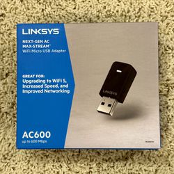 Linksys WiFi Micro USB Adapter AC600 (WUSB6100)