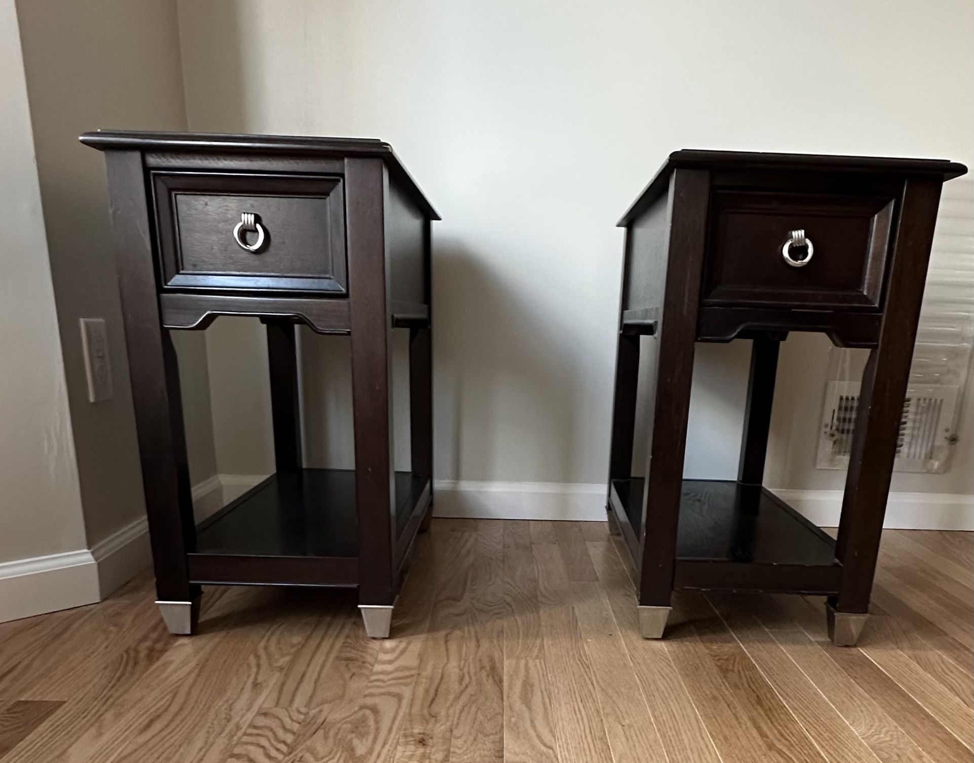 Raymour & Flanigan Chair/End Tables X 2 - Like new