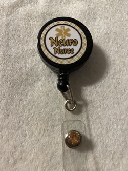 Neuro nurse badge reel