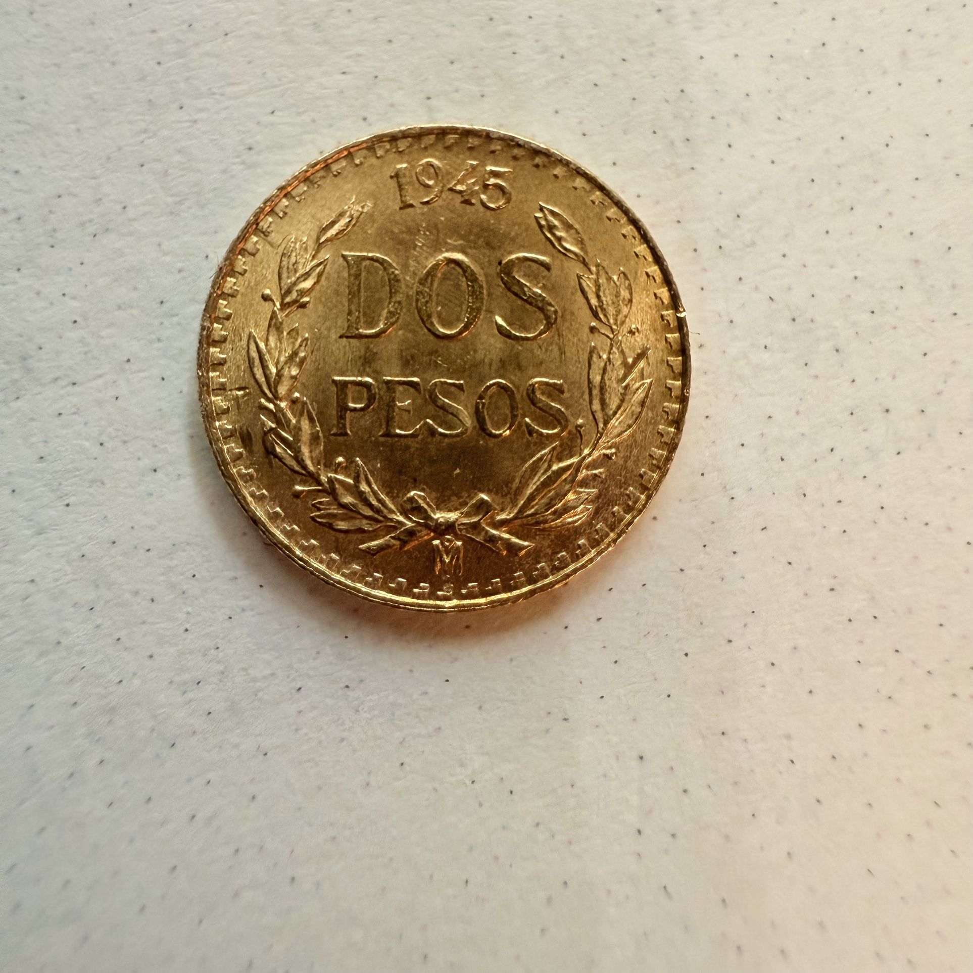 1945 Dos Pesos Gold Coin