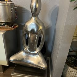 Silver Living Room Statue