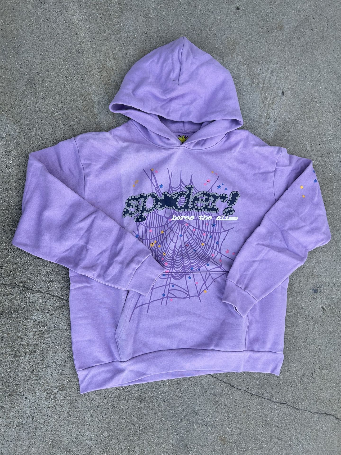 Sp5der Acai Hoodie Purple
