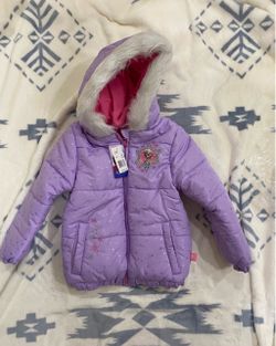 Girls Disney Frozen Puffer Jacket Size 5/6 NWT