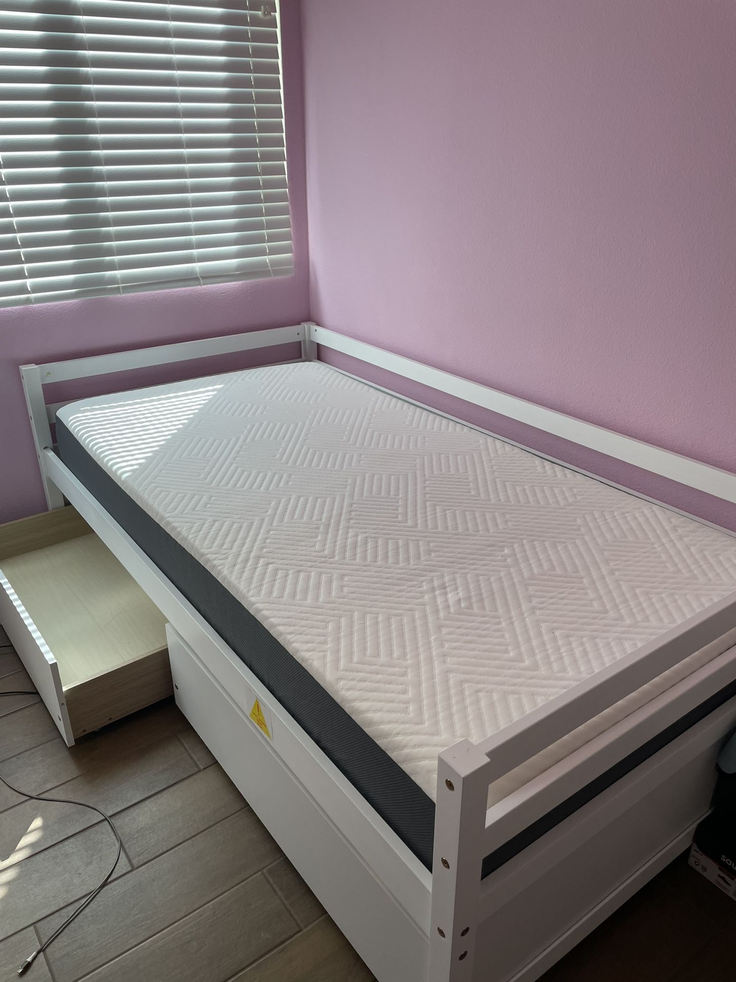 Twin Bed Frame With Mattress