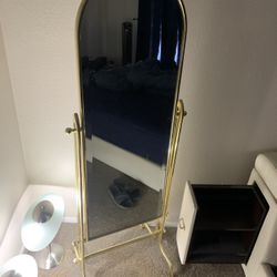 Standing Brass Mirror. 