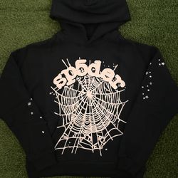 Sp5der black hoodie with white graphics #sp5der