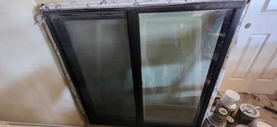 Black 4 Ft x 4 Ft Dual Pane Window