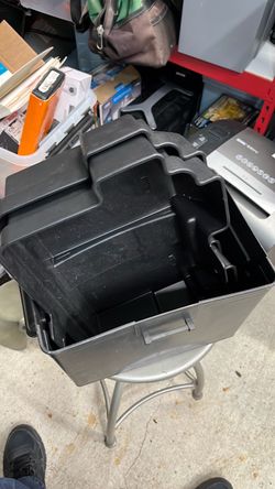 Black Plastic Battery Box with Latch